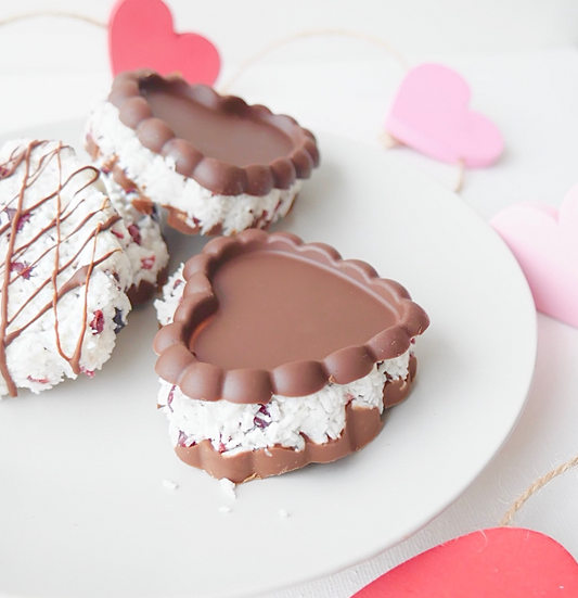 Low Sugar Coconut Chocolate Hearts