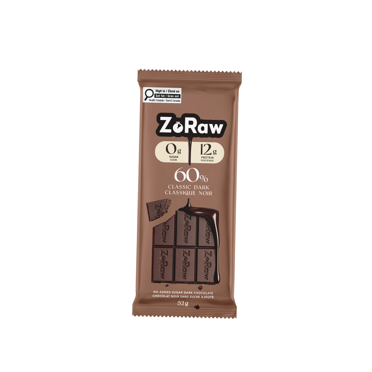 60% Dark Chocolate Bar with Protein (Box of 12)