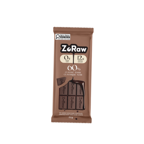 60% Dark Chocolate Bar with Protein (Box of 12)