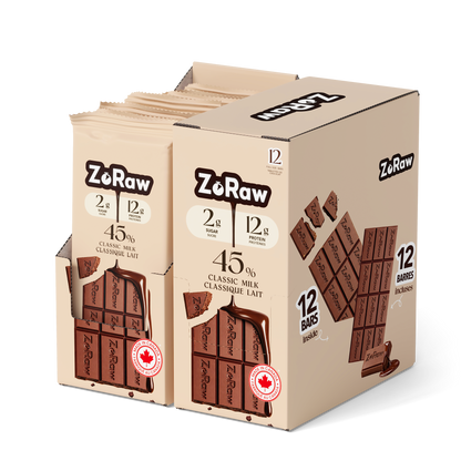 45% Milk Chocolate Bar with Protein (Box of 12)