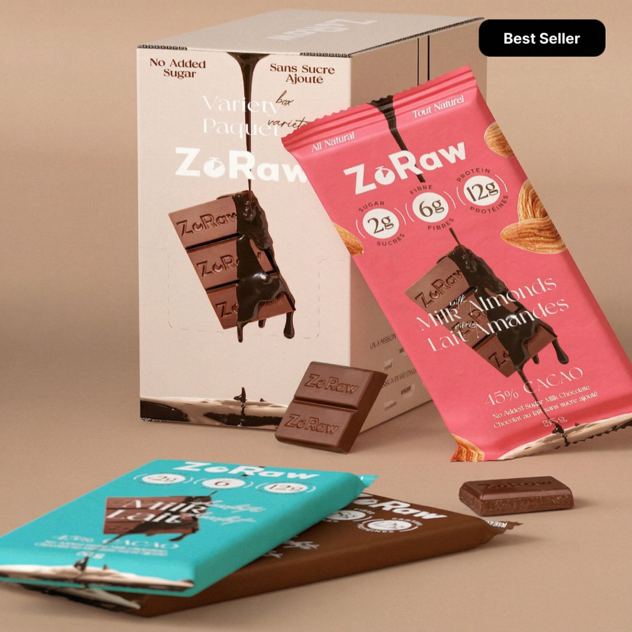 ZoRaw Chocolates bars variety pack flavors