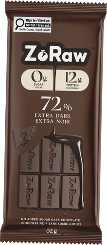 Barre de chocolat extra noir ZoRaw